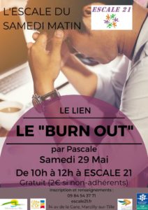 Conférence Burn out Dijon Escale 21 mai 2021