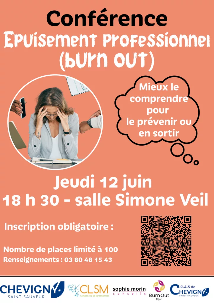 Conférence Epuisement professionnel Chevigny-Saint-Sauveur 12 juin 2025