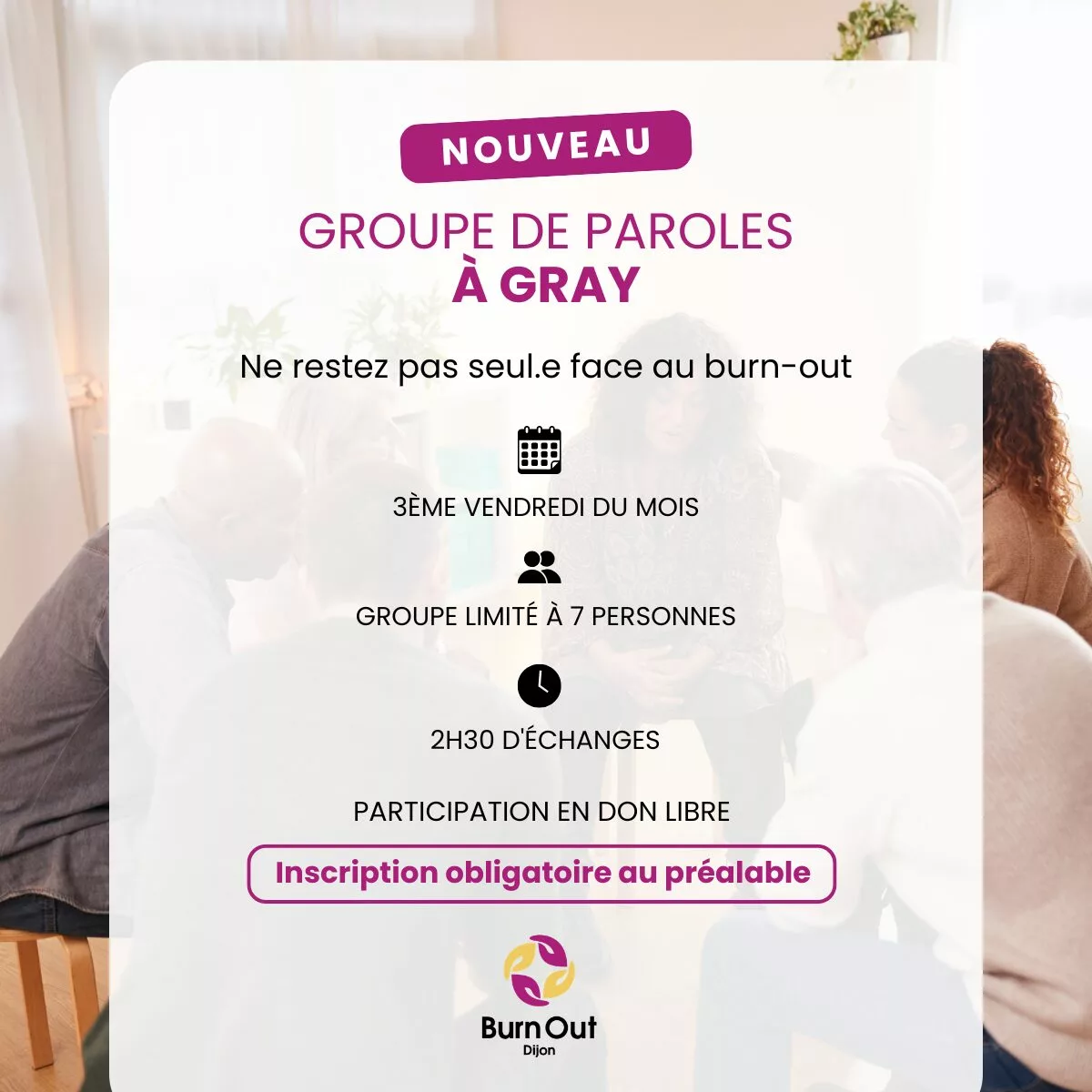 Groupe de parole burn out GRAY