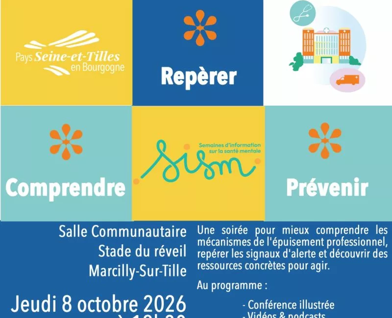 Conférence épuisement professionnel Burn Out Dijon et Sophie Morin PETR Seine et Tilles